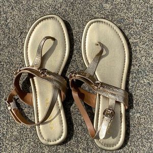 Gold Coach Sandals